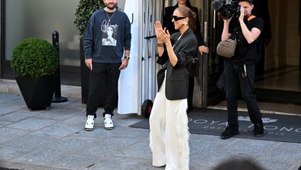Céline Dion vor dem Le Royal Monceau – Raffles Paris