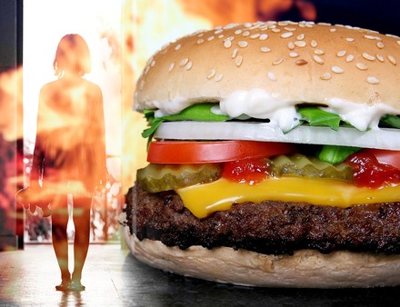 Ein Gespenst neben einem Whopper