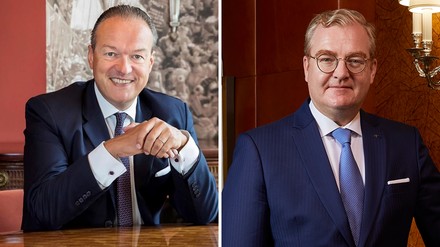 Bernold Schroeder (l.) und der ehemalige Kempinski-CEO Martin R. Smura