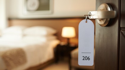 Entering Hotel Room