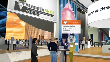 Avatare tauschen sich auf der virtuellen Messe aus