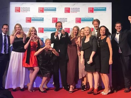 Mitarbeiter des Scandic Hotels beim European Conference & Awards Best Workplaces