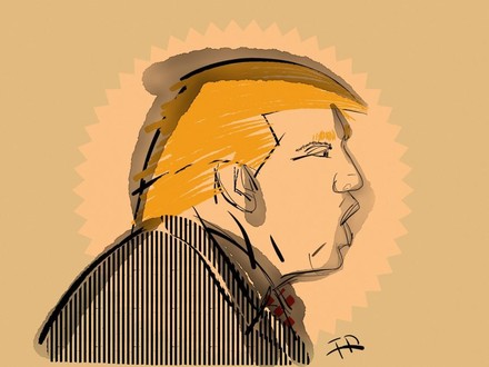 Zeichnung Donald Trump
