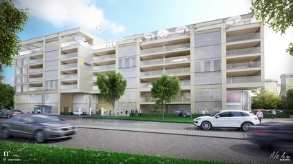 Computeranimation der Carlofts des Düsseldorfer B'Mine Hotels