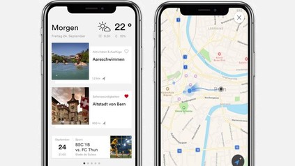 Screenshot der neuen Bern-App