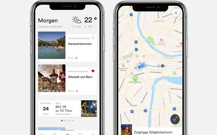 Screenshot der neuen Bern-App