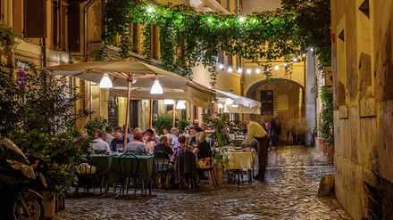 Ein Restaurant in Italien