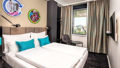 Ein Zimmer im wiener Motel One Westbahnhof