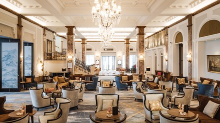 Die neugestaltete Lobby im Hotel Atlantic Hamburg