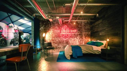 Ein Hotelzimmer rund um das Thema Bier