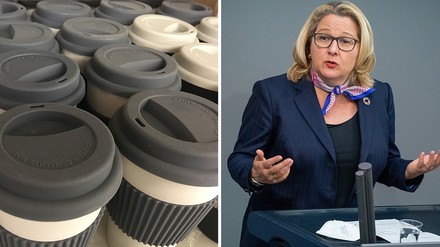 Bundesumweltministerin Svenja Schulze, Mehrweg-Kaffee-to-go-Becher
