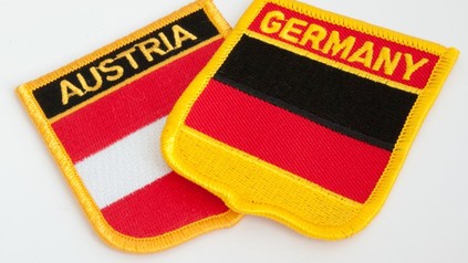 Flaggenaufnäher von Deutschland und Österreich