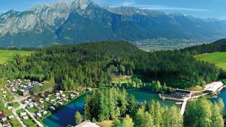 Das Ferienparadies Natterer See aus der Vogelperspektive