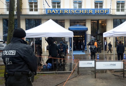 Der Bayerische Hof während der Sicherheitskonferenz in München 2017