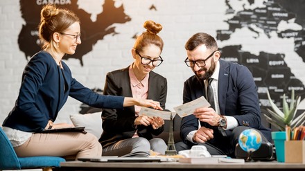 Eine Gruppe Touristiker