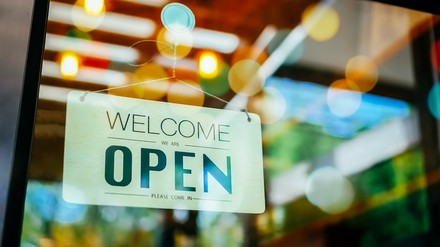 Ein geöffnetes Restaurant