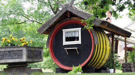 Ein umgebautes Gurkenfass