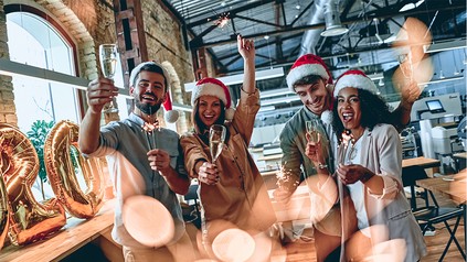 Eine Weihnachtsfeier im Restaurant
