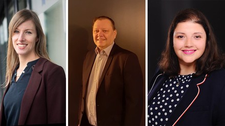 Katharina Falk (l.), Jan Bitterlich und Pia Minas-Cavdar