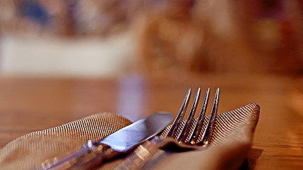 Besteck in einem Restaurant