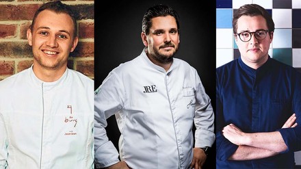 Jason Grom (li.) und Malte Kuhn (re.) wurden von JRE-Prsäident Alexander Huber (Mitte) offiziell in der Vereinigung begrüßt. (Foto: © JRE)