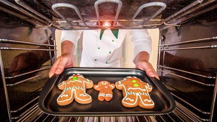 Lebkuchenmann im Ofen
