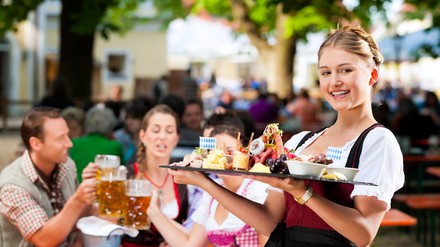 Ein bayerischer Biergarten
