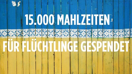 15.000 Mahlzeiten für Flüchtlinge gespendet