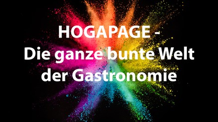 Besuchen Sie den virtuellen Messestand von HOGAPAGE. Es lohnt sich! (Foto: © HOGAPAGE)
Farbexplosion und Schrift