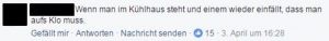 Witziger Kommentar Facebook