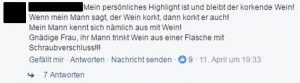 Witziger Kommentar Facebook