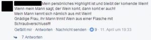 Witziger Kommentar Facebook