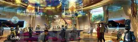 Lobby im Star Wars Hotel