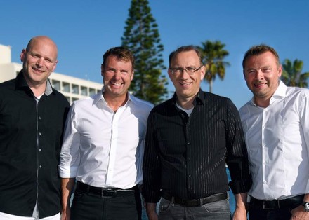 Die vier Geschäftsführer der Enchilada Gruppe Torsten Petersen, Hermann Weiffenbach, Karsten Rüdiger und Karsten Rupp