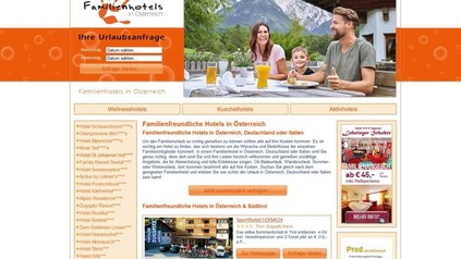 Screenshot www.hotels-familie.at
