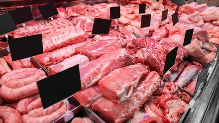 Eine Fleischtheke