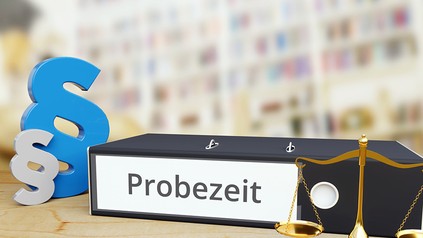 Ein Ordner mit der Aufschrift Probezeit