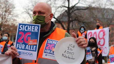 Demonstrant bei Dehoga RLP Demo