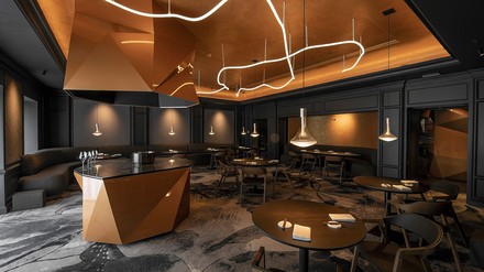 Die neu umgebauten Räumlichkeiten bieten den idealen Rahmen für die einfallsreiche Küche des jungen Sternekochs Kevin Lejeune. (Foto: Steigenberger Hotels AG/Kris Vlegels)