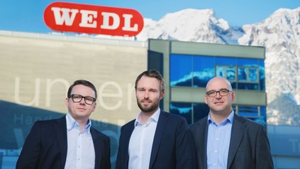 Das Geschäftsführerteam des Handelshaus Wedl: Klaus Mantl, Lorenz Wedl, Tobias Waidhofer.