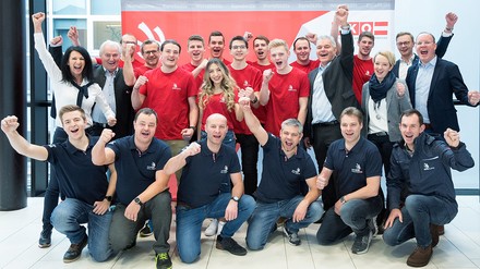 Bei den AustrianSkills 2021 werden wieder Österreichs beste Fachkräfte gesucht. (Foto: © WKÖ/SkillsAustria)
Jubelaufnahme der Gewinner der letztebn AustrianSkills