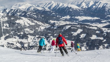 Skifahrer auf der Piste