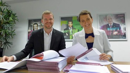 Peggy Rosche, Direktorin Controlling, und Manuel Büttner, Stellvertretender Direktor Controlling