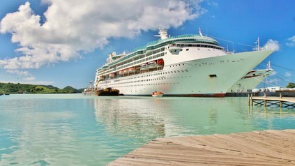 Ein Kreuzfahrtschiff auf dem Meer