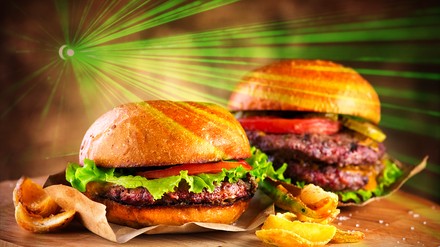 Ein Burger aus einem 3D-Drucker