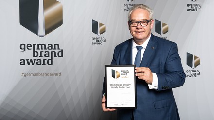 Luxushotelmarke „Hommage Luxury Hotels Collection“ erhält German Brand Award in der Kategorie ‚Excellent Brands Tourism‘