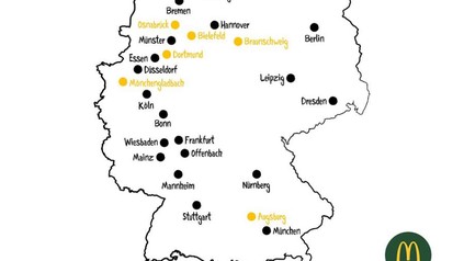 McDonald's Liefergebiet Deutschland