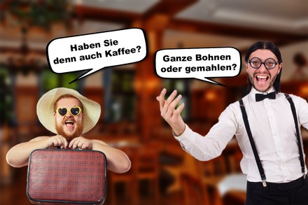 Haben Sie denn auch Kaffee? Ganze Bohnen oder gemahlen?