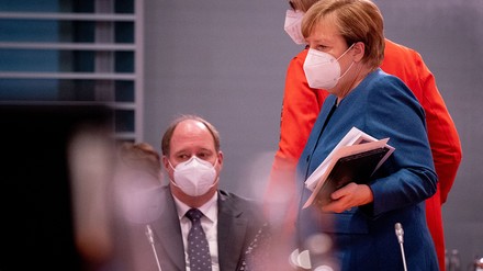 Angela Merkel und Helge Braun