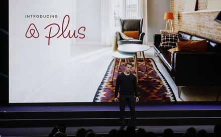 Brian Chesky bei seiner Ansprache in San Francisco